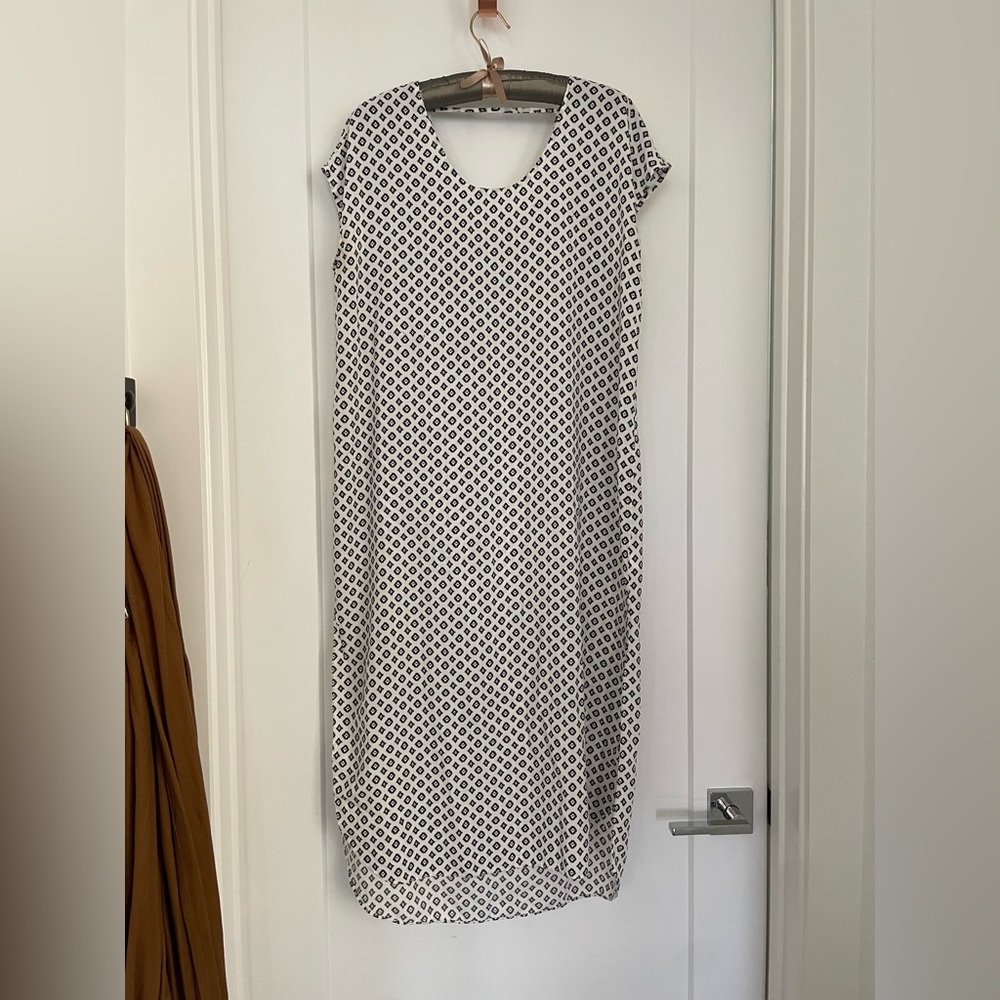 Entro Ikat Black and White Maxi Dress Coverup
